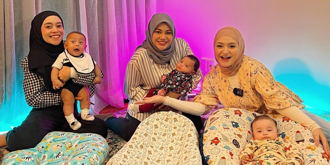 Photos of Aurel Hermansyah's Children's Playdate, Lesti and Nathalie Holscher, Ameena Smiles Seen with Leslar - Adzam Si Sule 'Sunda Bule'