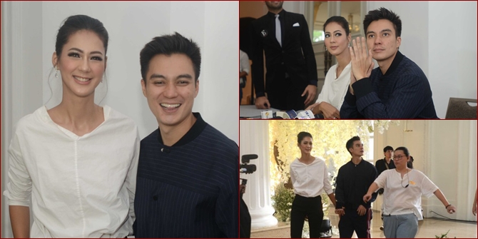 PHOTO: Baim Wong's Wedding Reception Preparation Press Conference, All in White