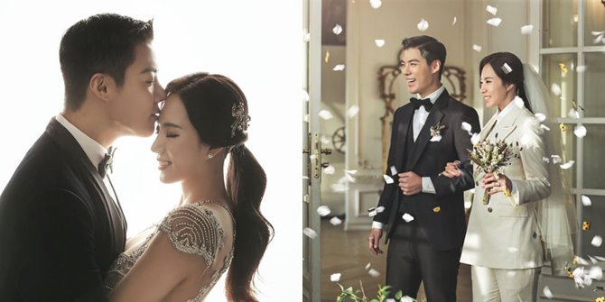 PHOTO: Romantic Prewedding of Kangnam and Lee Sang Hwa, Forehead Kiss - Full of Love Gaze