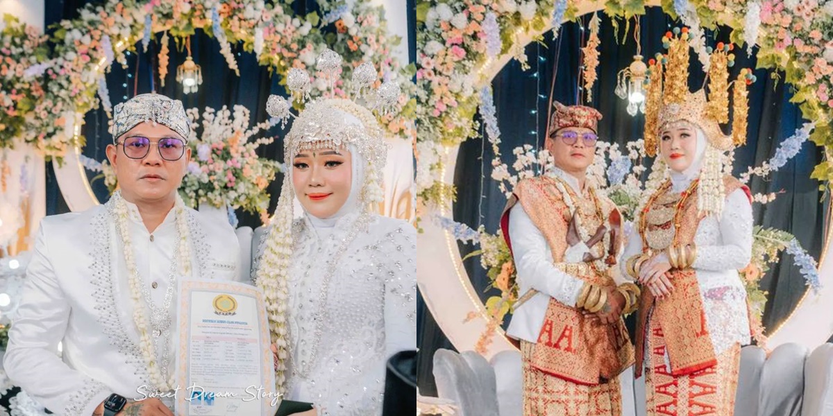 Andika Kangen Band's Fifth Wedding Reception with Doctor Ayu Kartika, Crying When Wife Asks for Parental Blessing