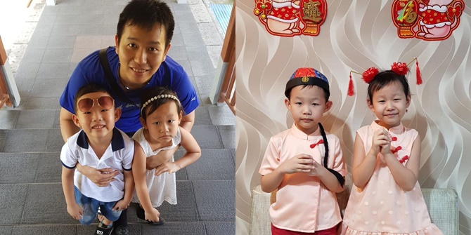 Foto Richard and Richelle, Twin Children of Badminton Player Hendra Setiawan, So Compact
