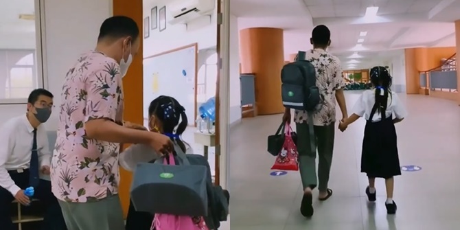 Ruben Onsu Takes Thalia to School to Spend More Time with Her, Willing to Carry 3 Bags and Hold Her Hand