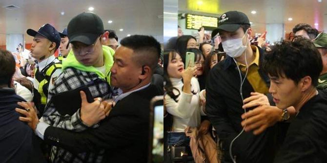 Photos of Sehun and Chanyeol EXO at Vietnam Airport, Overwhelmed by Fans and Difficult to Walk