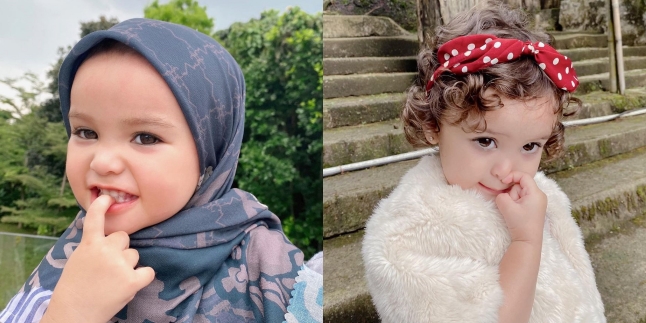 Photos of Shireen, the Daughter of Irvan Farhad and Hamidah Rachmayanti who are Beautiful Like Arab Dolls