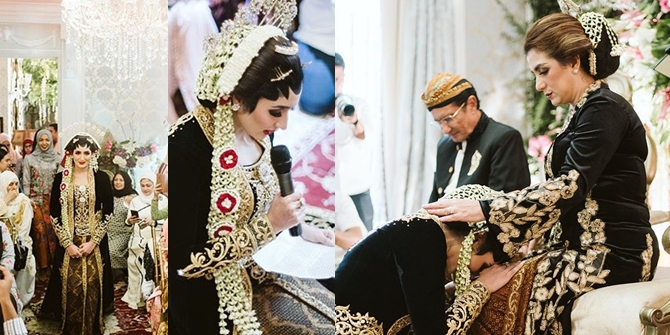 PHOTO Sungkeman After Siraman, Tania Nadira Looks Beautiful in Javanese Wedding Dress