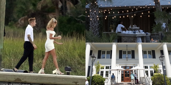 Wedding Venue Photos and Wedding Dinner Decorations of Justin Bieber - Hailey Baldwin