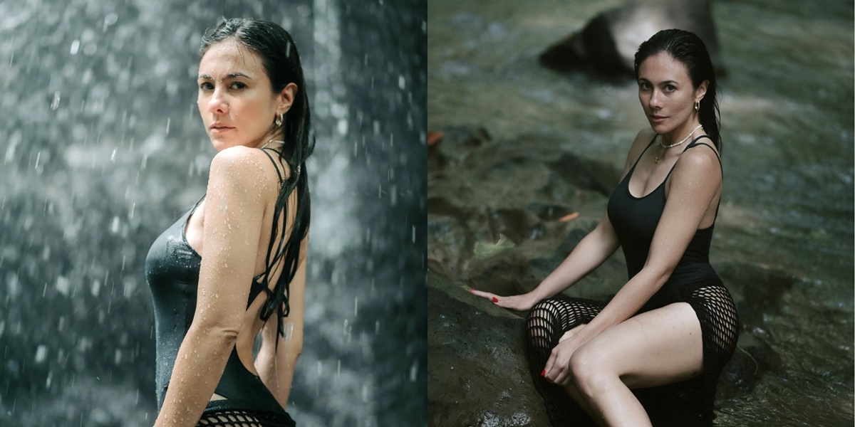 Foto Wulan Guritno Soaking Wet at the Waterfall, Too Hot to Make Netizens Grateful and Insecure