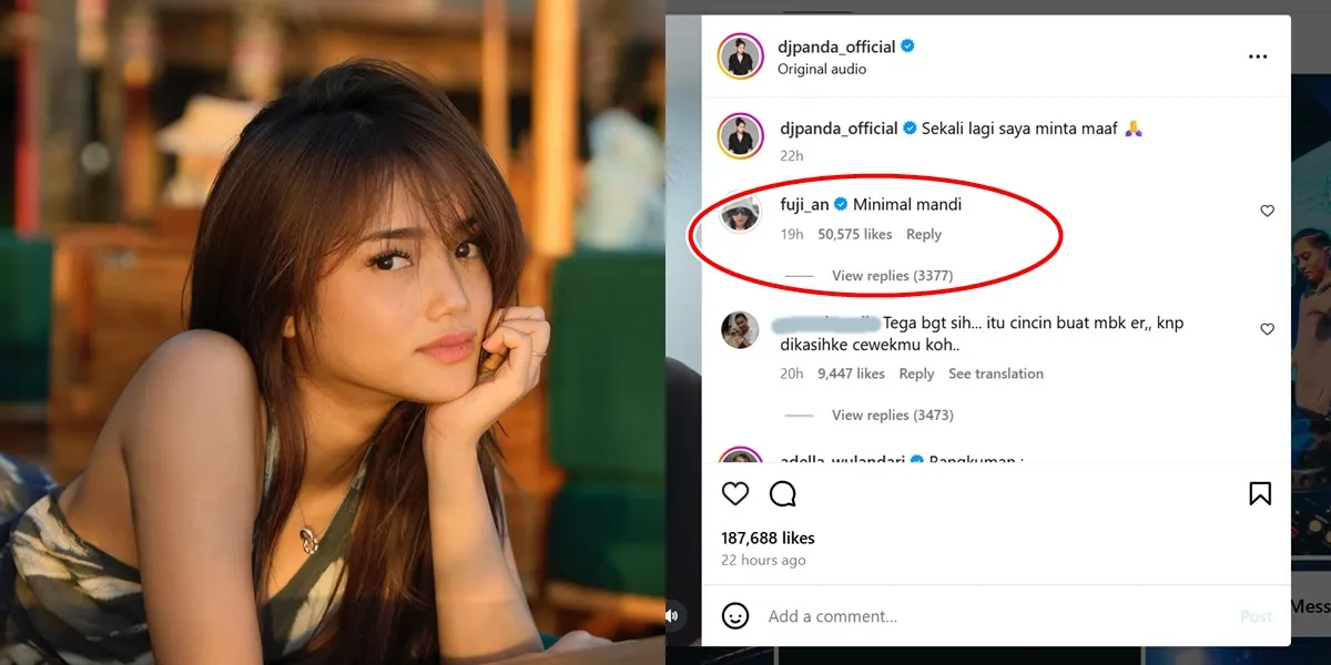 Fuji mocks DJ Panda in clarification video & live streaming, asked to take a shower and flaunt a balance of Rp45 million