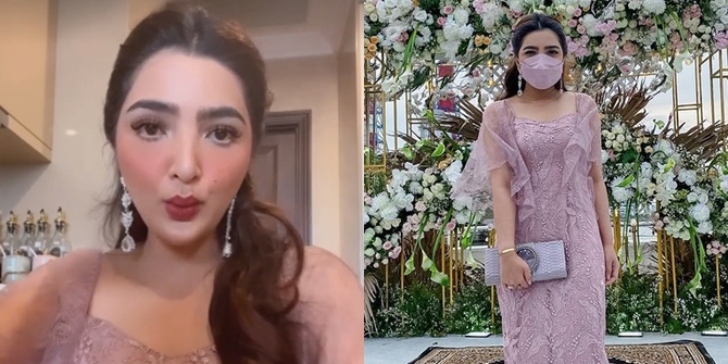 Ashanty's Beautiful Style Attending Venna Melinda and Ferry Irawan's Engagement, Wearing Pink Dress Flooded with Praise from Netizens