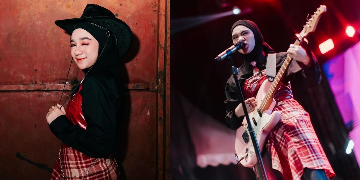 Portrait of Nabila Taqiyyah with a Cowboy Hat, Appearing Different on Stage - Stealing Attention