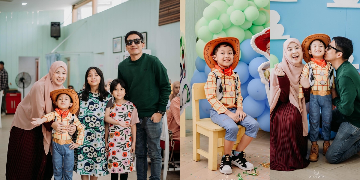 Gege Circumcision, 8 Portraits of Desta and Natasha Rizky in Harmony Like a Complete Family - Fun Party with Family