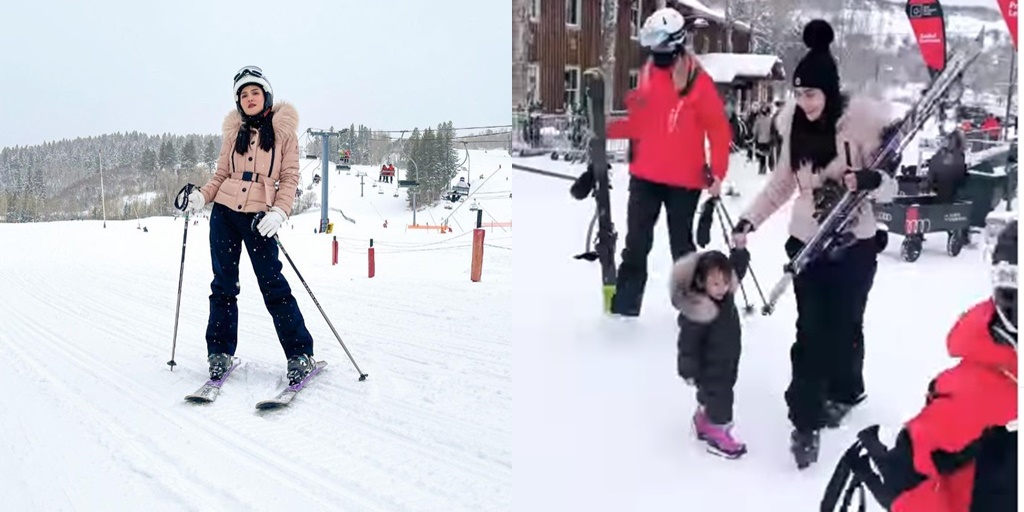 Adorable Baby Claire Accompanies Her Mother Walking in the Snow, Check Out Shandy Aulia's Fun Skiing Moments - So Happy