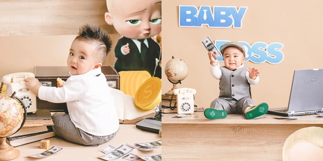 At 1 Year Old, Peek at Baby Abe's Birthday Portraits, Momo Geisha's Child Who Carries the Concept of 'BABY BOSS'