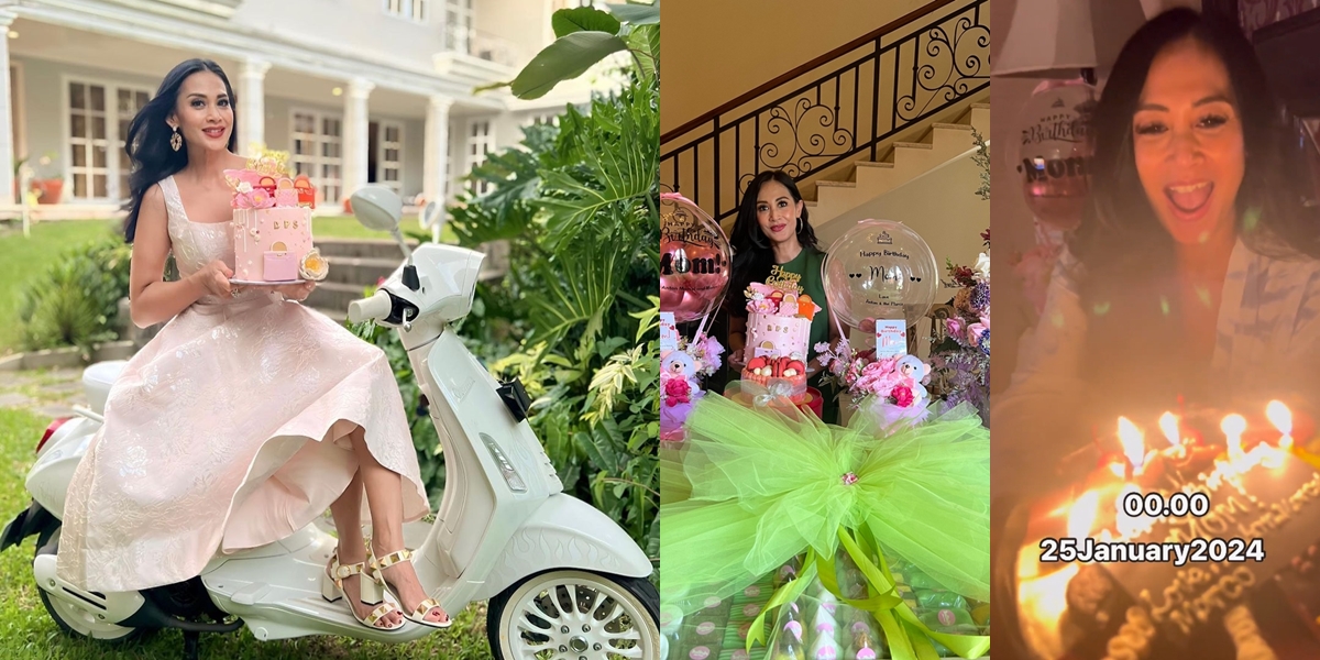 Turning 53 Years Old, 8 Photos of Diah Permatasari's Surprise Birthday Party - Receives Cake and Flowers from Husband and Children