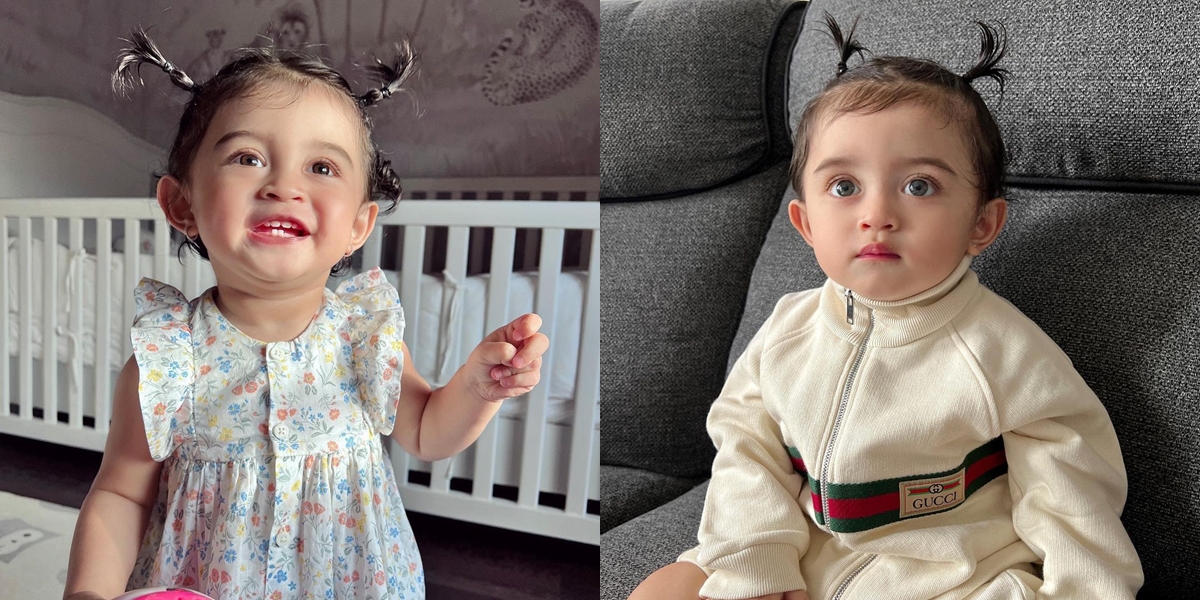 Turning 1 Year Old, Baby Guzel's Latest Portrait: Ali Syakieb and Margin's Cute and Adorable Daughter with Her Hair Tied