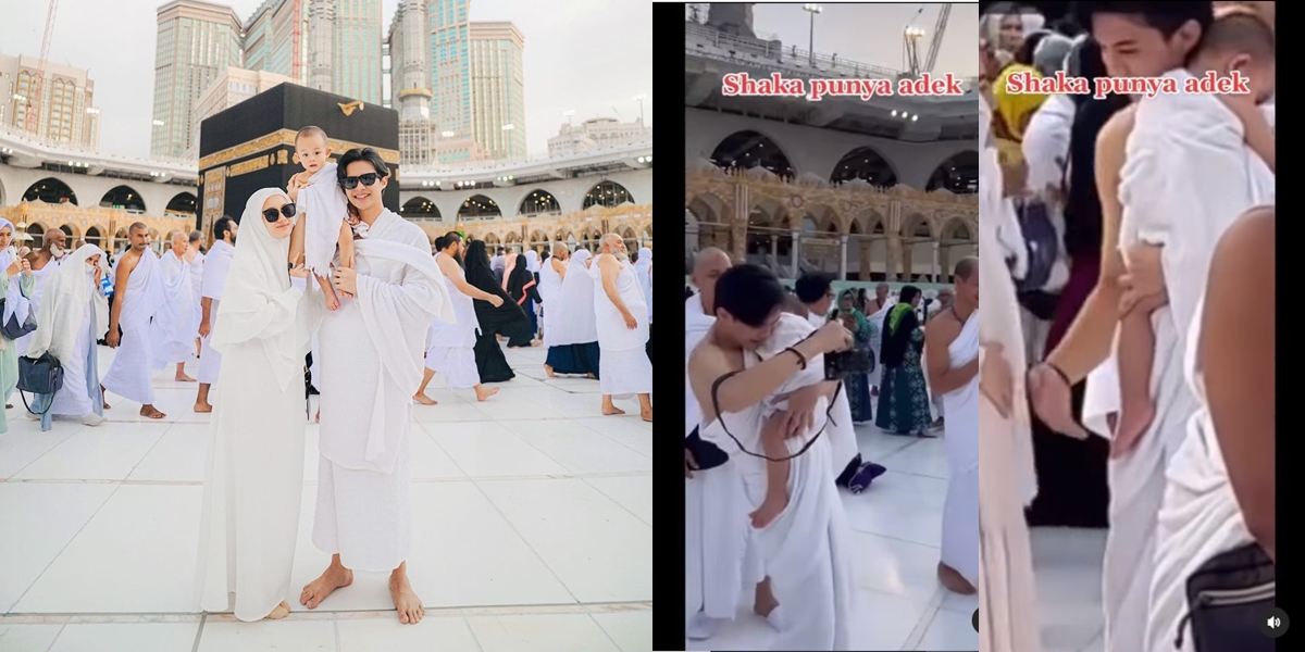 Carrying a Child While Performing Umrah, Rey Mbayang's Portrait Kissing Dinda Hauw's Stomach Becomes the Spotlight - Will Baby Shaka Have a Sibling?