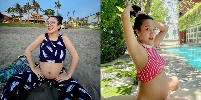 6 Months Pregnant, Peek at Dea Ananda's Photos Enjoying a Vacation in Bali - Showing off Her Growing Baby Bump in a Bikini