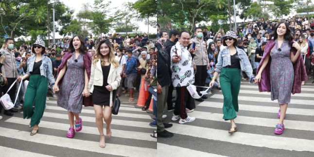 'Hot Mommy' Doesn't Want to Miss Out, 8 Photos of Jessica Iskandar and Gisella Anastasia Enliven Citayam Fashion Week