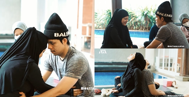 Want Normal Birth, 8 Photos of Aurel Hermansyah and Atta Halilintar Doing Yoga Together - Intimate and Full of Love