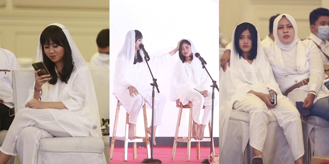 Becoming the Target of Netizens Since Vocal Training, Take a Look at 10 Photos of Mayang and Chika's Appearance at Vanessa Angel's 40-Day Religious Ceremony - Unable to Hold Back Tears on Stage