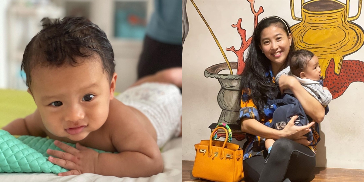 Being a Mother at the Age of 40, Here are 8 Portraits of Olivia Zalianty Taking Care of Baby Hydro Without a Babysitter - Moments of Holding the Little One While Eating Soto Become the Spotlight