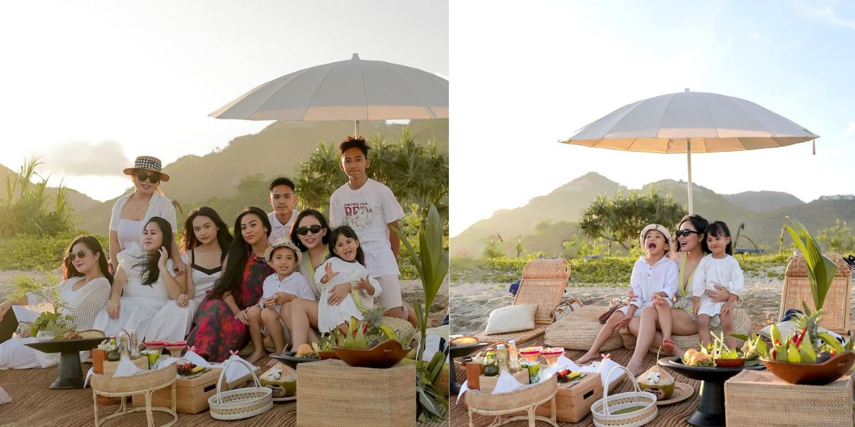 Being a Rich Widow, 8 Photos of Rachel Vennya's Family Vacation Fun in Lombok - Xabiru and Chava's Behavior Becomes the Spotlight