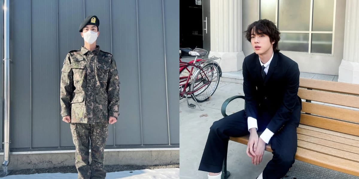 Becoming a Company Commander, 8 Handsome and Brave Portraits of Jin BTS Greeting Fans in Military Uniform