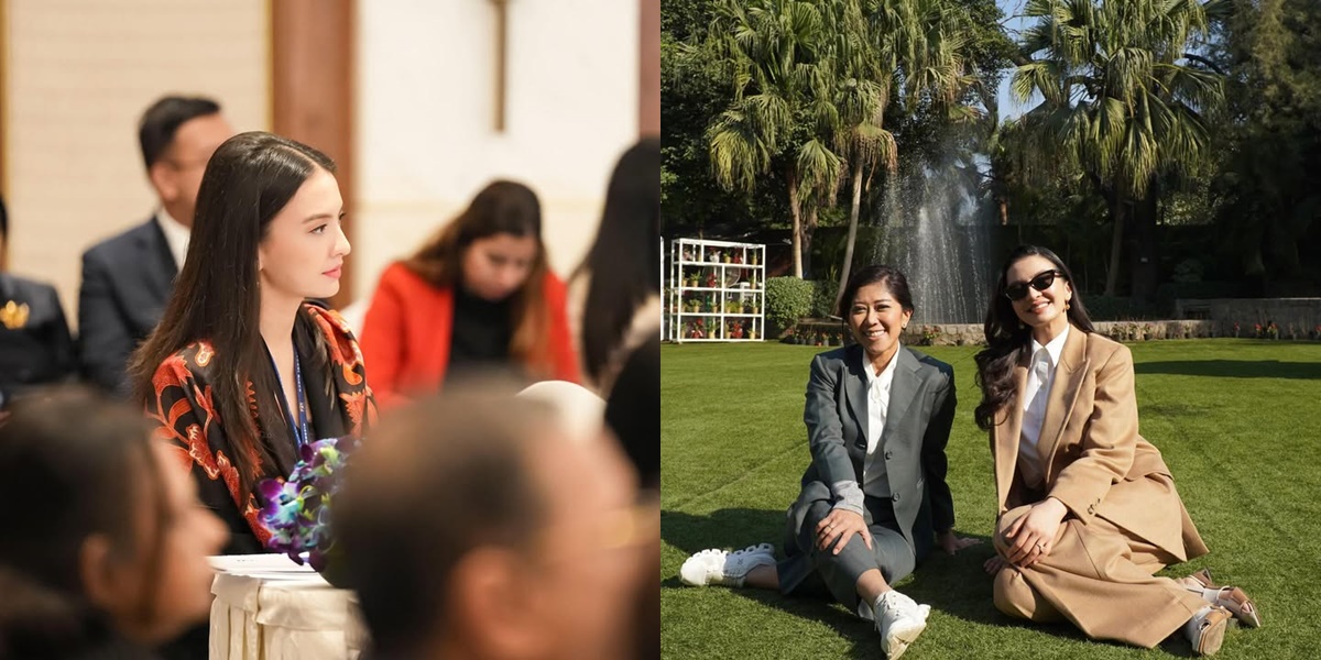 As the Special Staff of the Minister of Communication and Digital, 9 Photos of Raline Shah's Work Visit to India - Showcasing Her Closeness with Meutya Hafid