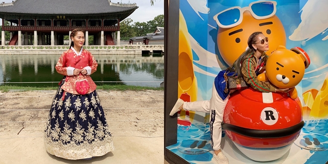 Traveling to Korea, Inul Daratista Looks Beautiful in Hanbok Like a Princess