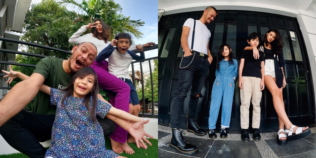 Far From the Spotlight, Here are 7 Portraits of Eno Netral and Nadila Ernesta's Harmonious Family - Happy with Two Children