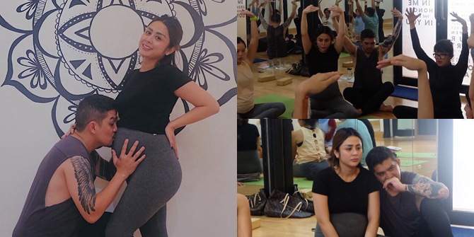 Ahead of Giving Birth, Selvi Kitty Does Prenatal Exercise Accompanied by Husband