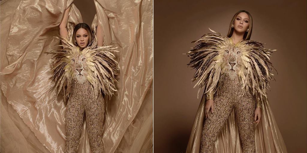 Ahead of 'THE LION KING' Release, Beyonce Wears Nala-Inspired Dress