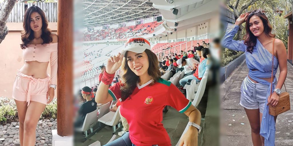 Jessie Amalia Beautiful Football Supporter Distracting