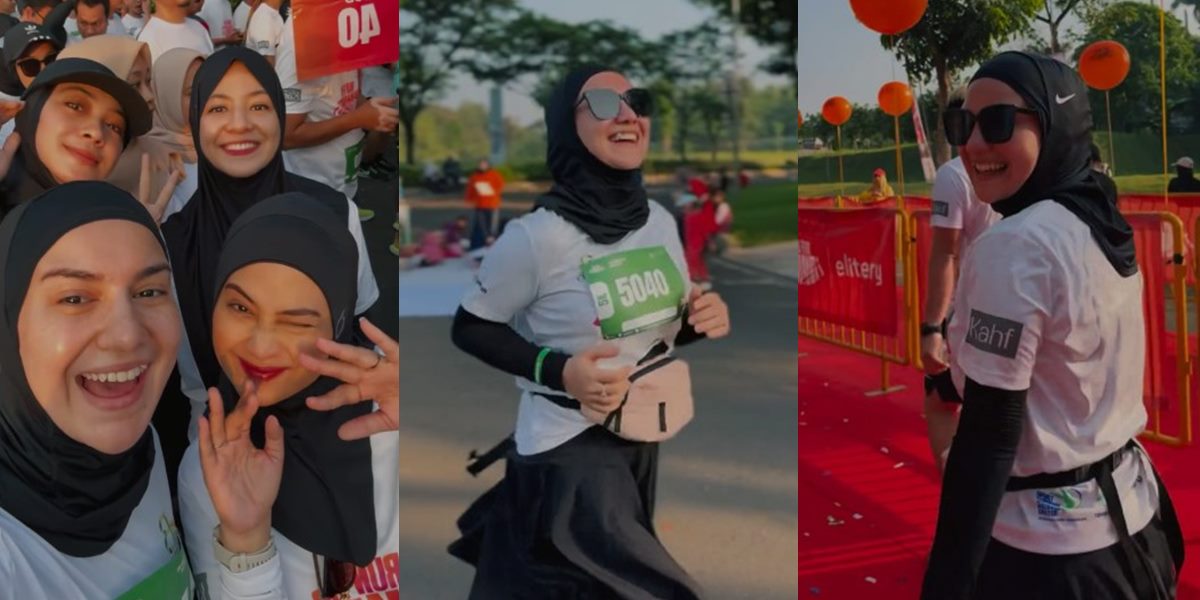 Real Happiness Shines, 10 Photos of Irish Bella Participating in Run for Humanity Event - Fundraising for Palestine