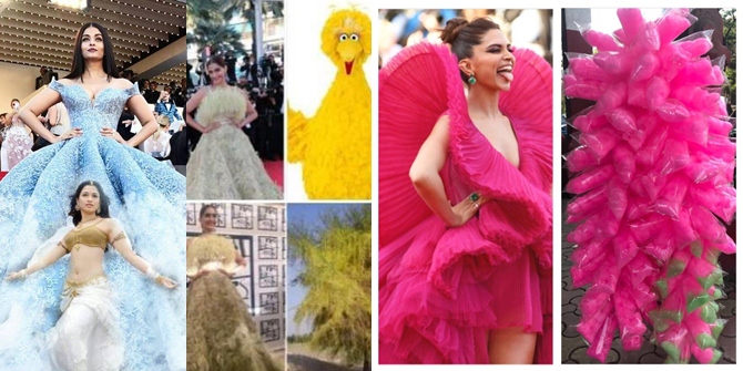 When Beautiful Bollywood Actress Dresses at Cannes Became Memes, Hilarious!