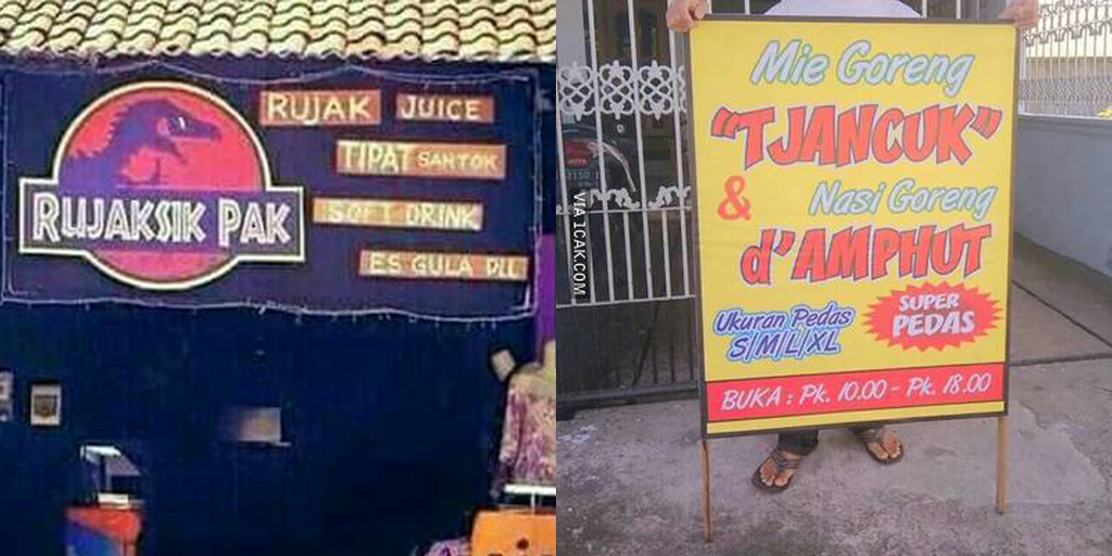 Funny, 10 Photos of This Warung Advertisement Will Make You Shake Your Head