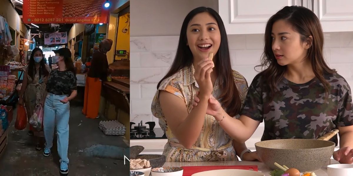 Compact! Check out the fun of Nikita Willy and her sister at the Traditional Market Until Cooking Seblak Together