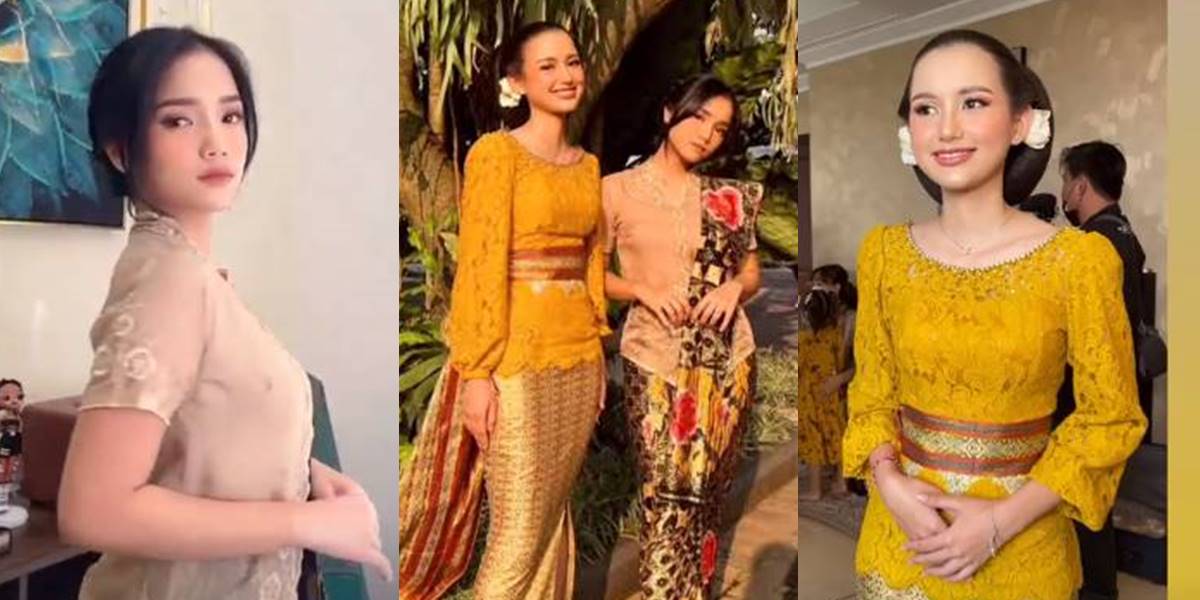 Compact Appearance in Kebaya, Portraits of Sarah Menzel and Fuji who are Called Azriel and Thariq's Prospective Wives Equally Beautiful at Tedak Siten Baby Ameena