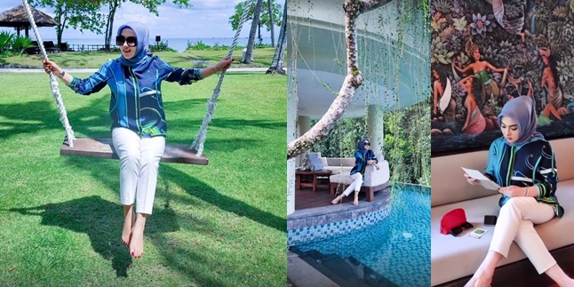 Continue Vacationing in Bali, Syahrini Stays at a Luxury Resort with a Private Pool Facing the River