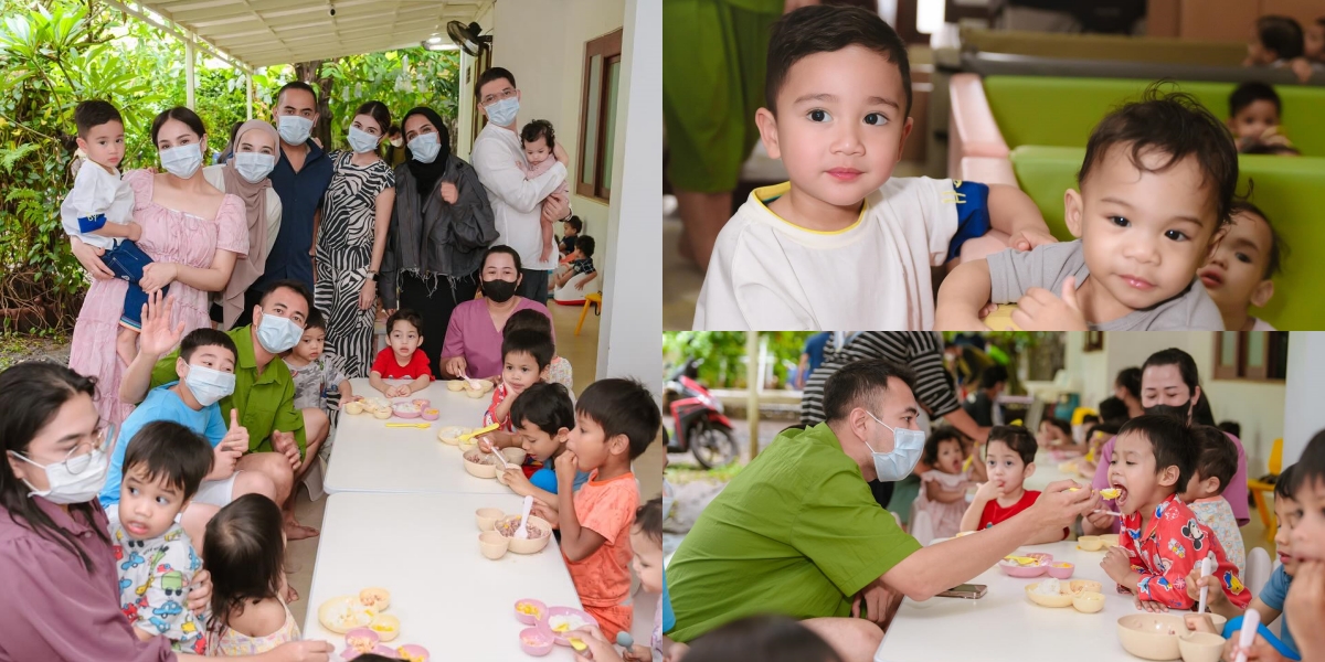 Holiday in Bali, 8 Photos of Raffi Ahmad and Nagita Slavina Taking Rafathar-Rayyanza to Visit an Orphanage - Fun Playing Together with the Foundation's Children