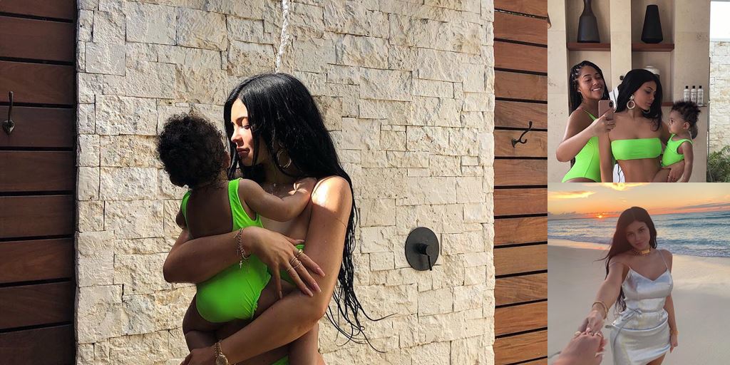 Vacation Before Stormi's Birthday, Kylie Jenner Looks Hot in Neon Green