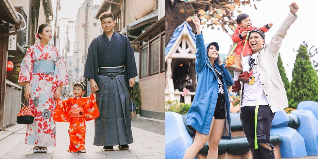 Vacation in Japan, Chelsea Olivia and Family Wear Kimono in Harmony