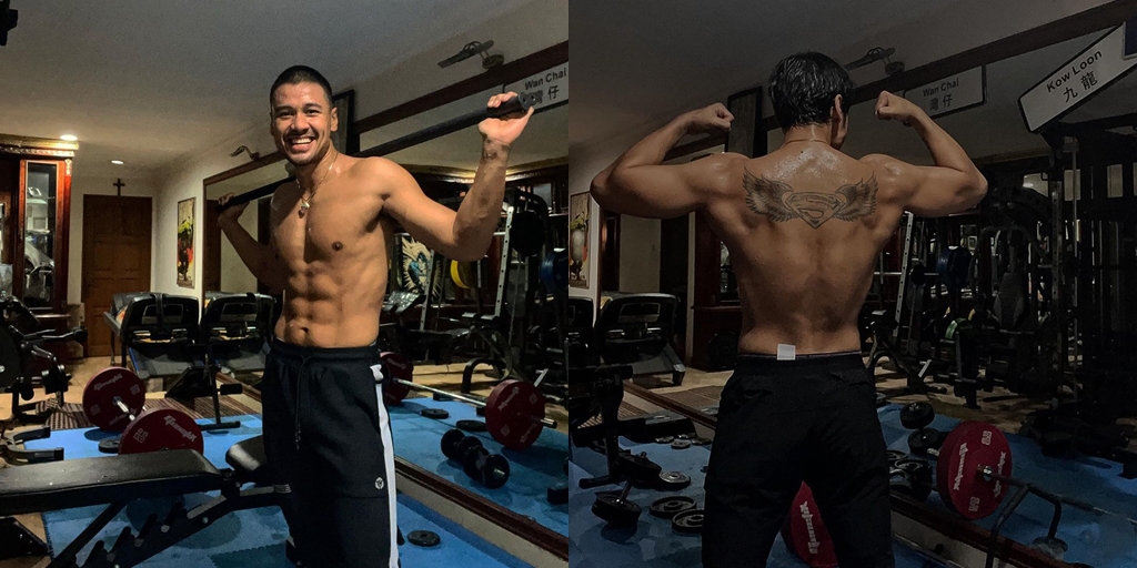 More Athletic, Peek at 9 Photos of Chicco Jerikho Showing Off Six Pack Muscles and Wing Tattoos on His Back