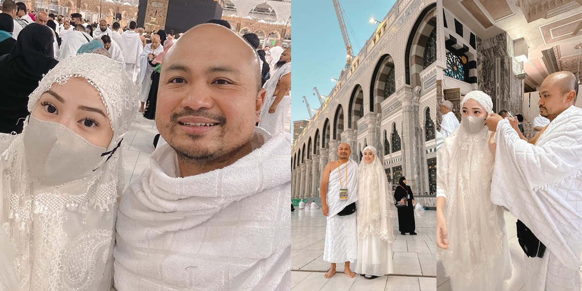 Happier, Portrait of Afie Kalla Former Laudya Cynthia Bella Umrah Together with Beloved Wife - Romantic in the Holy Land