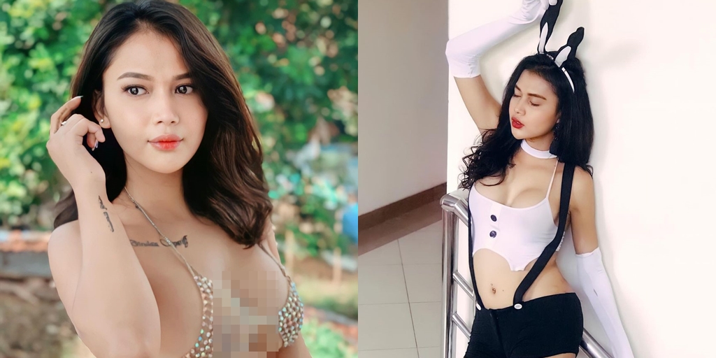 Getting Hotter, Dinda Syarif's Portrait Uploads a Photo Without Wearing a Bra, Only Covered with Hands - Wearing a Bikini in the Swimming Pool