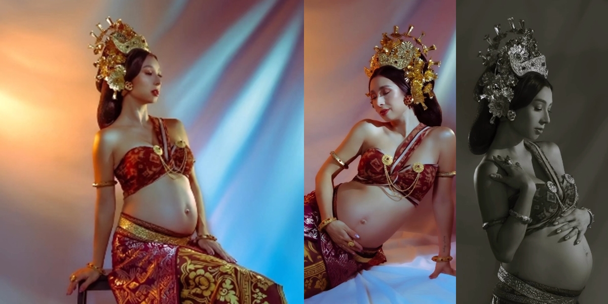 Maternity Shoot Jennifer Bachdim Ahead of the Birth of her 4th Child, Becoming a Beautiful Balinese Girl!