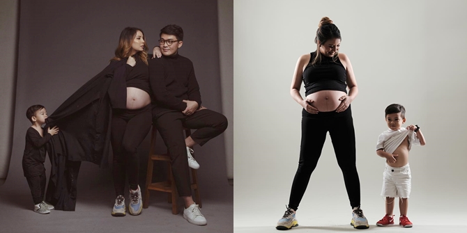 Tya Ariestya's Maternity Shoot, Being Natural with Husband and Child