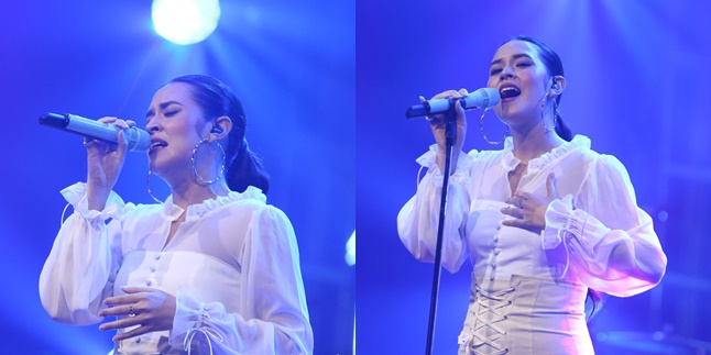 Mesmerizing Audience, 8 Portraits of Raisa Looking Elegant in a White Dress at FLAVS Music Festival