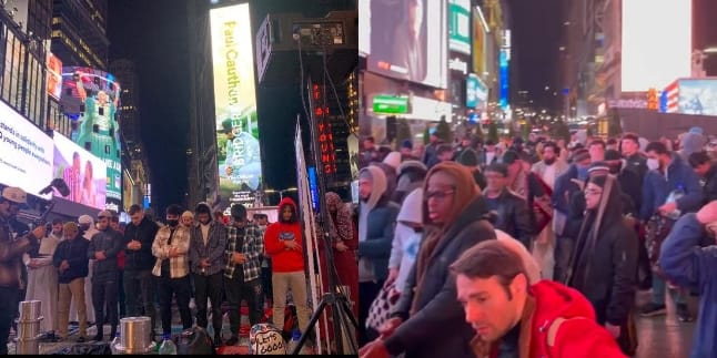 Sensationalizing the Virtual World! Thousands of Muslim Worshipers Pray Tarawih in Times Square, New York