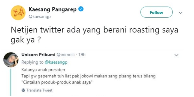 Request to be Roasted, Netizens Mock Kaesang Mercilessly